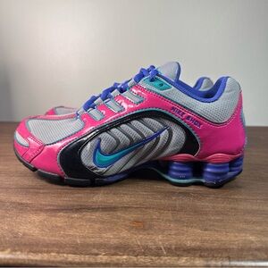 201 3 Nike Shox Navina Pink Turquoise Purple Gray Running Shoes Women’s 6 356918